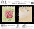 8790: Australia SGD66 3d Green & Pink 1909 Sc#J42 MiP34Ax Used C£20
