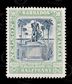 8797: Barbados SG146 ½d Green & Black 1906 Sc#103 Mi70 Mint MH C£11, view 3
