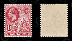 8798: Barbados SG172a 1d Scarlet 1915 Sc#118a Mi87b Mint MVLH C£48, view 2