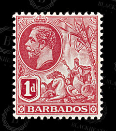 8798: Barbados SG172a 1d Scarlet 1915 Sc#118a Mi87b Mint MVLH C£48, view 3