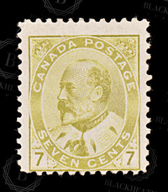 8806: Canada SG180 7c Yellow olive 1903 Sc#92ii Mi80aA Mint MNG C£90, view 3