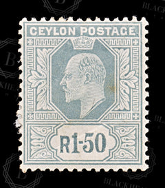 8815: Ceylon SG287 1.50r Slate 1905 Sc#192 Mi160 Mint MLH C£35, view 2