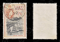 8827: Sierra Leone SG219 2s6d Black & Red Brown 1956 Sc#204 Mi185 Used C£13, view 2