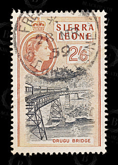 8827: Sierra Leone SG219 2s6d Black & Red Brown 1956 Sc#204 Mi185 Used C£13, view 3