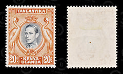 8840: KUT SG139b 20c Orange & Black 1942 Sc#74 Mi60D Mint MH C£11, view 2