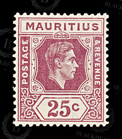 8841: Mauritius SG259 25c Brown purple 1938 Sc#218a Mint MH C£23, view 3