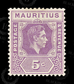 8842: Mauritius SG255 5c Pale Lilac & Deep Lilac 1938 Mint MLH C£18, view 5