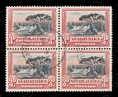 8843: South Africa SG35a 3d Red & Black. Block of 4 1930 Sc#27c Mi31C-32C Used C£170, view 3