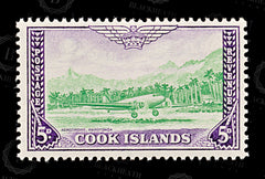 8850: Cook Islands SG154 5d Green & Purple 1949 Sc#135 Mi82 Mint MNH C£12, view 3