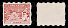 8854: Seychelles SG187 5R Copper red 1954 Sc#189 Mi187 Mint MLH C£22, view 2