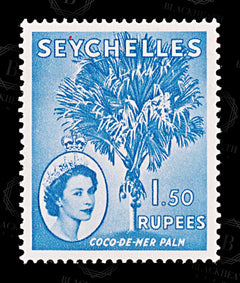 8855: Seychelles SG185 1.50R Bright blue 1954 Sc#187 Mi185 Mint MLH C£11, view 3