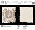 8861: Mauritius SG260c 1R Drab 1949 Mint MNH C£55