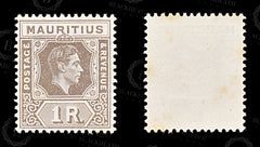 8861: Mauritius SG260c 1R Drab 1949 Mint MNH C£55, view 2