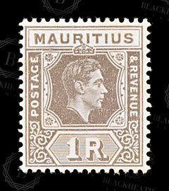 8861: Mauritius SG260c 1R Drab 1949 Mint MNH C£55, view 3
