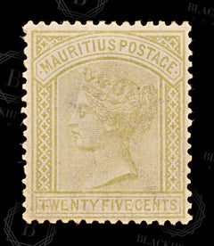 8863: Mauritius SG110 25c Olive yellow 1883 Sc#74 Mi63 Mint MNG C£16, view 3