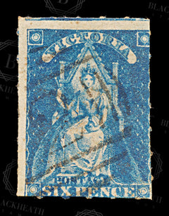 8865: Victoria SG73 6d Blue 1858 Sc#30 Mi12 Used C£20, view 3