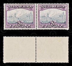 8879: South Africa SG58a 2x 2d Grey & Dull purple 1941 Mi83-84 Mint MVLH C£65, view 2