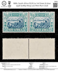 8881: South Africa SG76 2x ½d Green & blue 1938 Sc#B5 Mi119-120 Mint MLH C£18