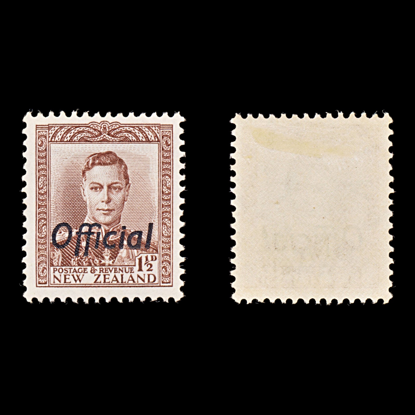 8891: New Zealand SGO138 1½d Chocolate 1938 Sc#O74 MiD56 Mint MLH C£80