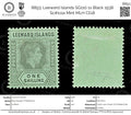 8893: Leeward Islands SG110 1s Black 1938 Sc#111a Mint MLH C£18