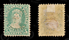 8895: New Brunswick SG14 5c Yellow green 1860 Sc#8 Mi6a Mint MH C£18, view 2