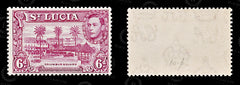 8897: Saint Lucia SG134 6d Magenta 1938 Sc#119a Mi108Aa Mint MVLH C£16, view 2
