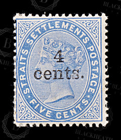 8903: Straits Settlements SG107 4c Blue 1899 Sc#89 Mi75 Mint MNH C£15, view 3