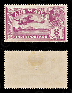 8905: India SG224 8A Purple 1929 Sc#C5 Mi122 Mint MH C£13, view 2