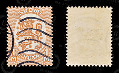8930: Finland SG206 1mk Red orange 1925 Sc#102 Mi87Aa Used C£18, view 2