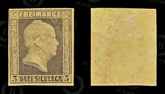 8932: Prussia SG8 3sil Black 1850 Sc#5 Mi4a Mint MNG C£180, view 2