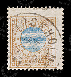 8936: Sweden SG26 1r Brown & Blue 1872 Sc#27 Mi26A Used C£15, view 3