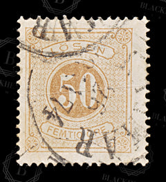 8937: Sweden SGD36 50ore Light brown 1874 Sc#J10 MiP9A Used C£38, view 3