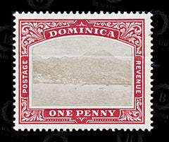 8949: Dominica SG28 1d Grey &  Red 1906 Sc#26 Mi22 Mint MH C£18, view 3