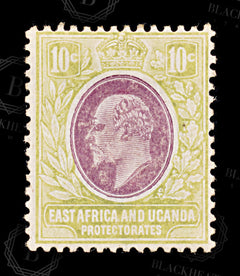 8951: East Africa & Uganda SG37 10c Light olive &  Lilac 1907 Sc#34 Mi36 Mint MH C£13, view 3