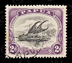 8962: Papua SG55 2d Black &  Purple 1908 Used C£11, view 3