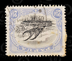 8963: Papua SG56a 2½d Black &  Bright ultramarine 1908 Used C£85, view 3
