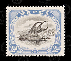 8964: Papua SG69 2½d Black &  Dull blue 1909 Sc#37a Mi28YC Mint MH C£10, view 3