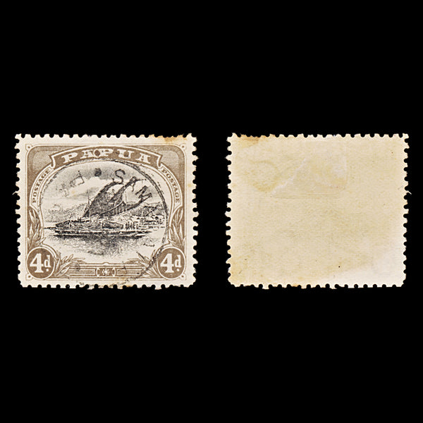 8965: Papua SG63 Large Flaw in "PAPUA" 1910 Sc#38 Mi29YA Used