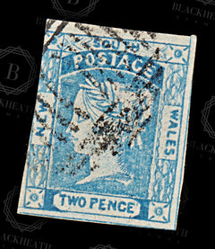 8975: New South Wales SG86 2d Chalky blue 1854 Sc#24 Mi11 Used C£12, view 3