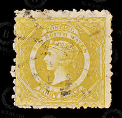8979: New South Wales SG218b 8d Yellow 1877 Mi47 Filler C£26, view 3