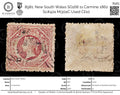 8981: New South Wales SG168 1s Carmine 1862 Sc#42a Mi30aC Used C£10