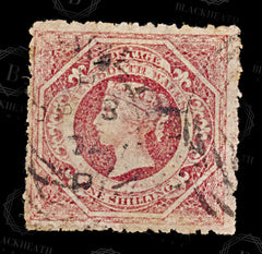 8981: New South Wales SG168 1s Carmine 1862 Sc#42a Mi30aC Used C£10, view 3