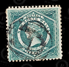 8982: New South Wales SG215a P12 1884 Mi45 Used C£100, view 3
