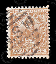 8989: New South Wales SG303b 4d Orange brown 1899 Sc#104b Mi86 Used C£17, view 3
