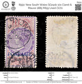 8991: New South Wales SG241b 10s Claret &  Mauve 1885 Mi59 Used C£70