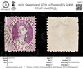 9001: Queensland SG79 1s Purple 1874 Sc#36 Mi31C Used C£55