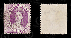 9001: Queensland SG79 1s Purple 1874 Sc#36 Mi31C Used C£55, view 2