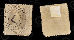 9002: Queensland SG36 1s Grey 1867 Sc#17d Mi17C Used C£45, view 2
