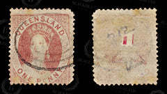 9004: Queensland SGF12 1s Blue green 1868 Used C£60, view 2