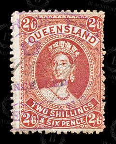 9008: Queensland SG159 5s Rose 1886 Sc#81 Mi65 Used C£42, view 3